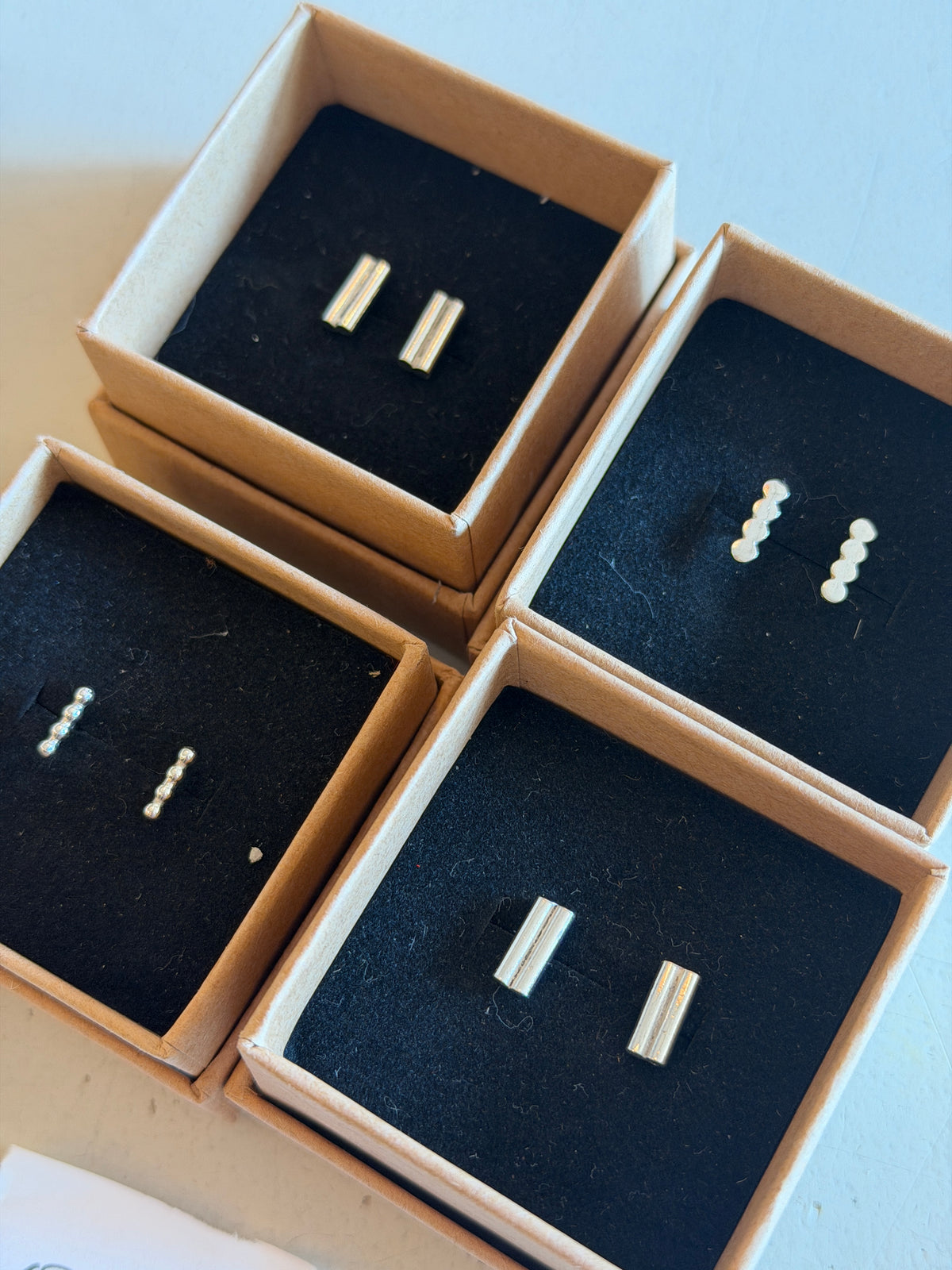 Various silver earrings - handmade