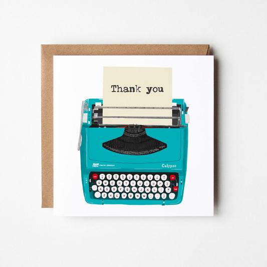 Thank you Typewriter greetings card