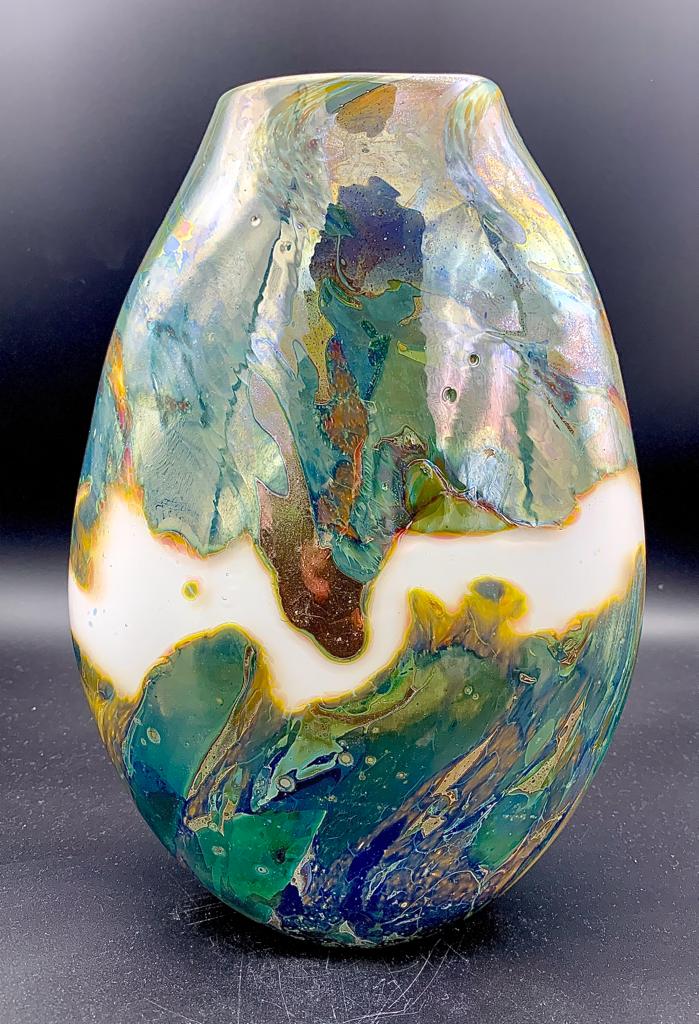 Abalone Large Flat Vase