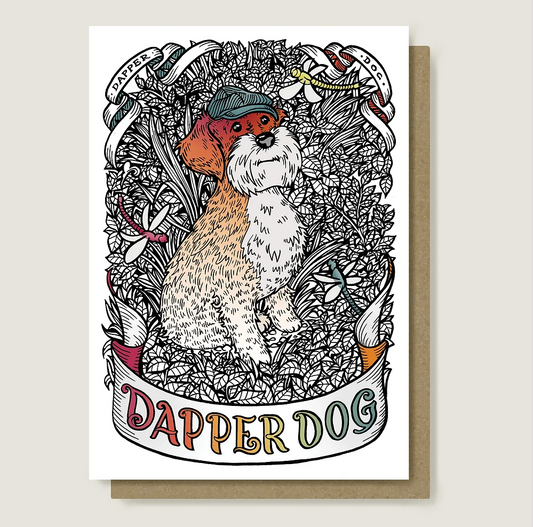 Dapper Dog Greeting Card