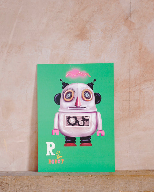 R is for Robot digital print