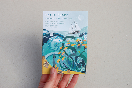 Sea & Shore Concertina Postcard set