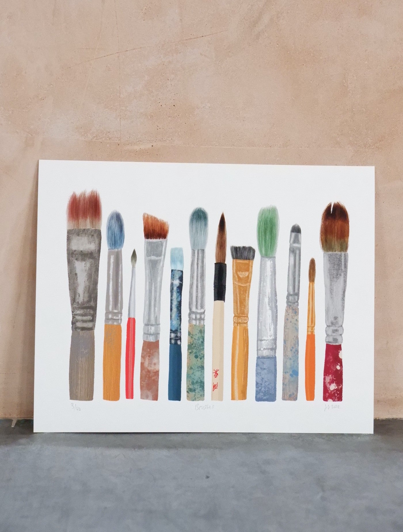Brushes - Limited edition giclee art print