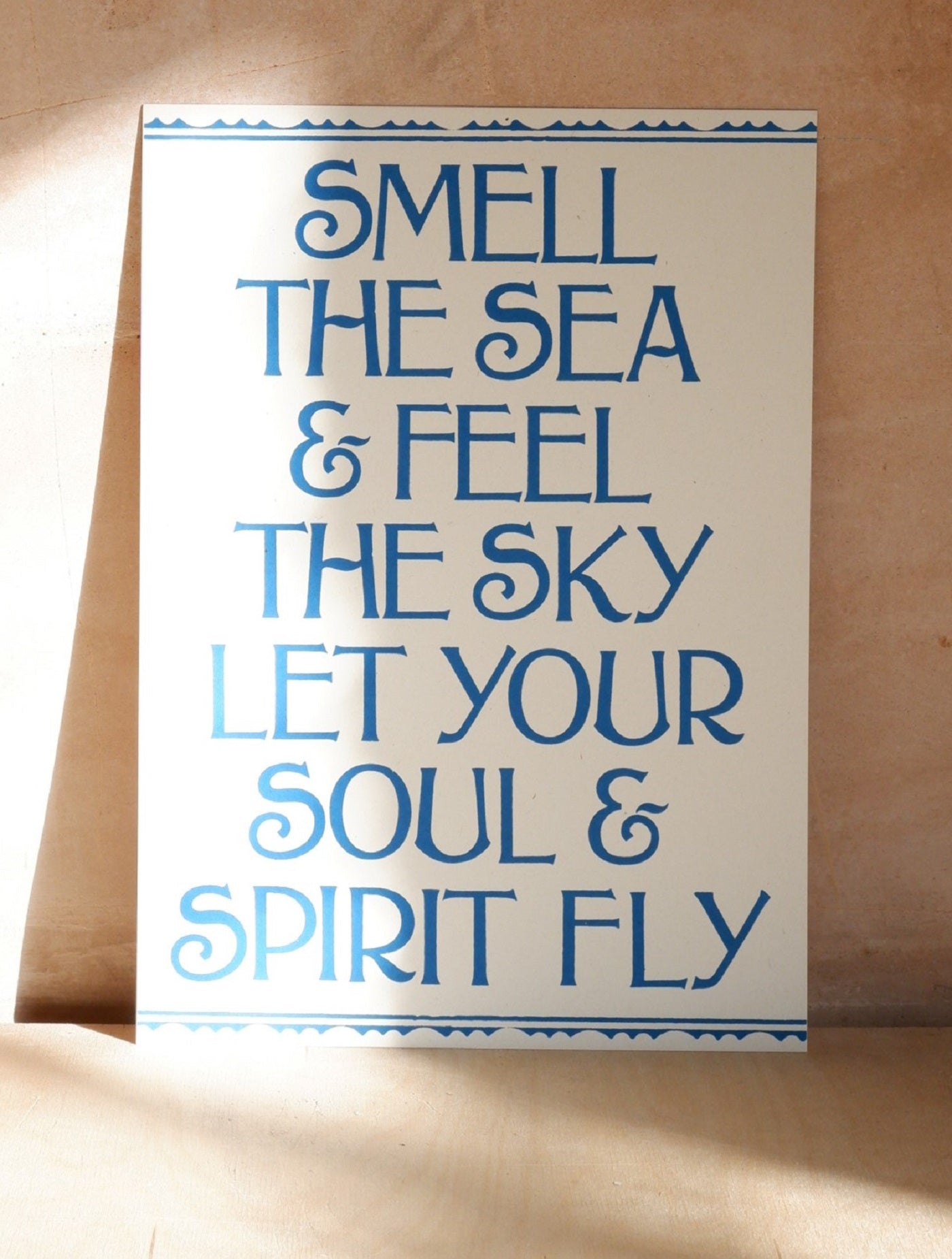 Smell the Sea A5 Screen print