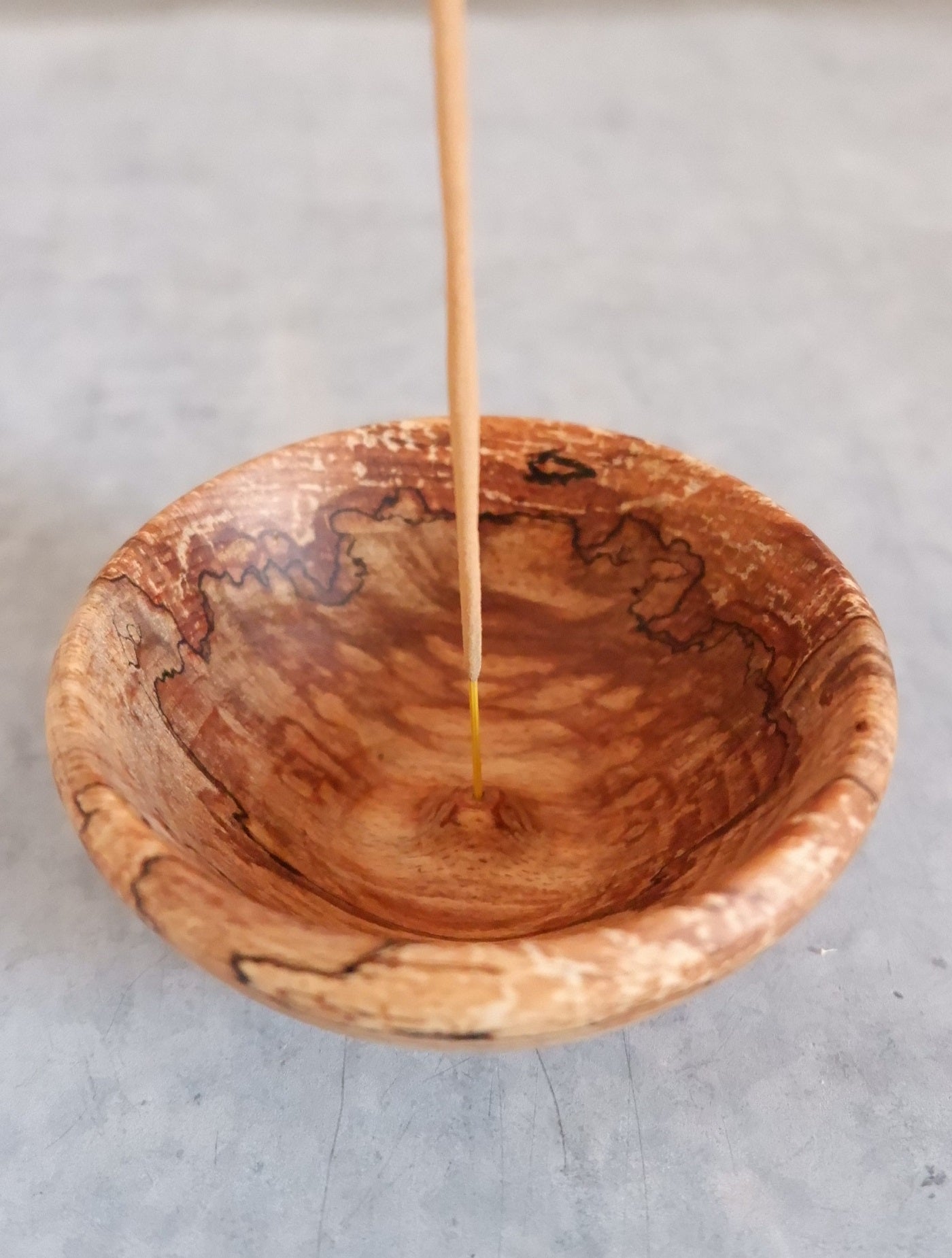 Round Spalted Beech Incense Holders