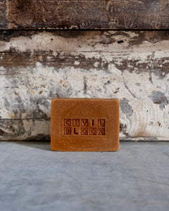 civil block microsoapery natural soap beauty and wellbeing Eastern block - Turmeric & Patchouli Soap