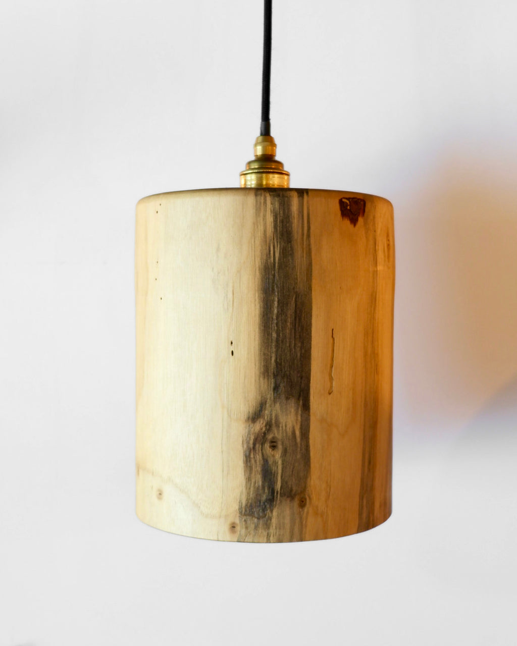 Glowood Hand turned Walnut pendant light fitting
