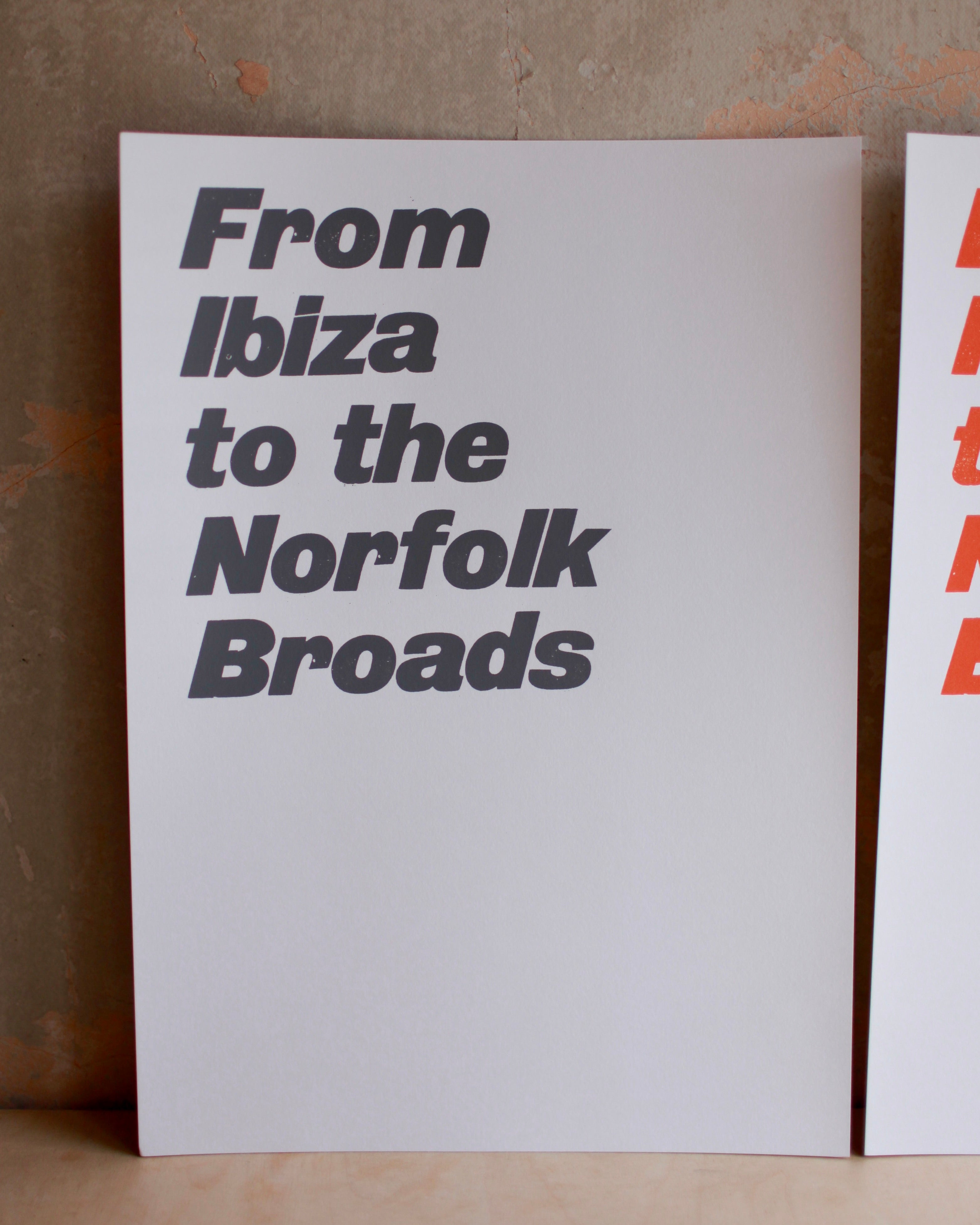 From Ibiza To The Norfolk Broads (Type Only)