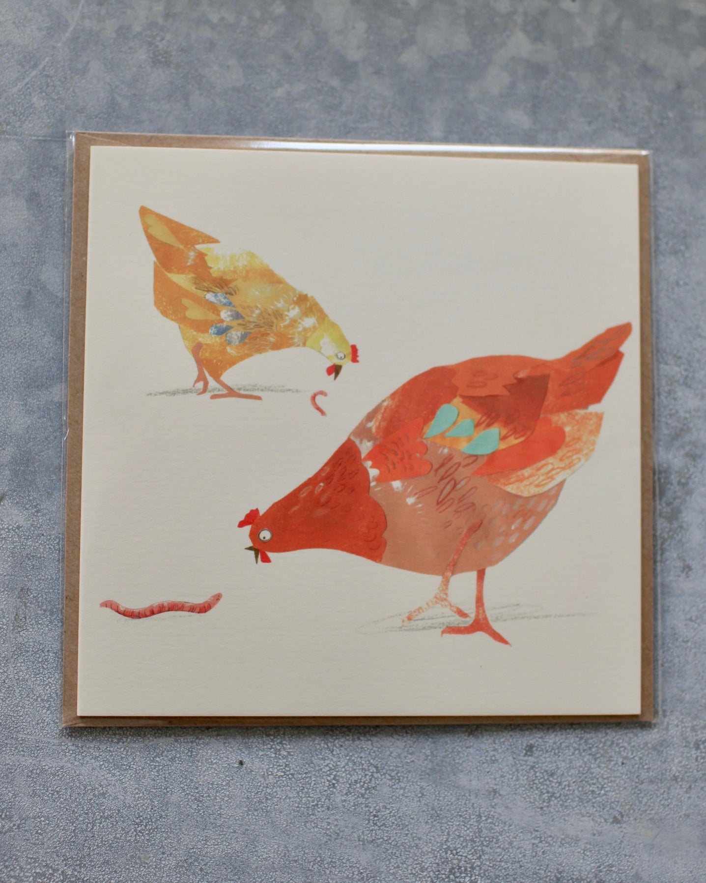 Two hens card