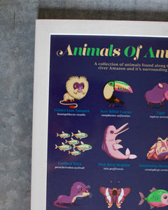 Andy Ward Illustration - Animals of Amazonia print