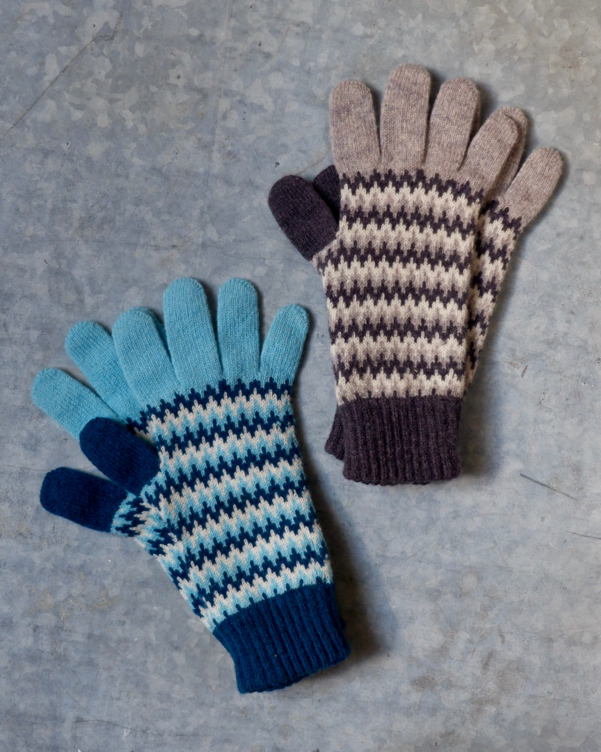 sally nencini textiles knit lambswool gloves homeware clothing