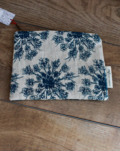 Linen zip bag
