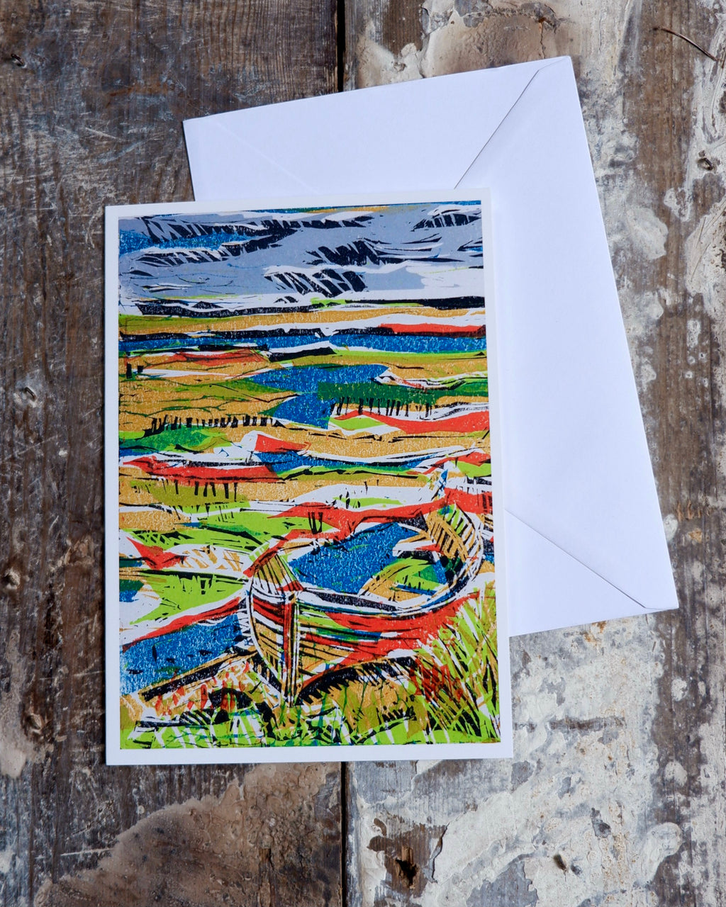 Jeremy Bevan | Rotting Boat on Blakeney Freshes 2 - card