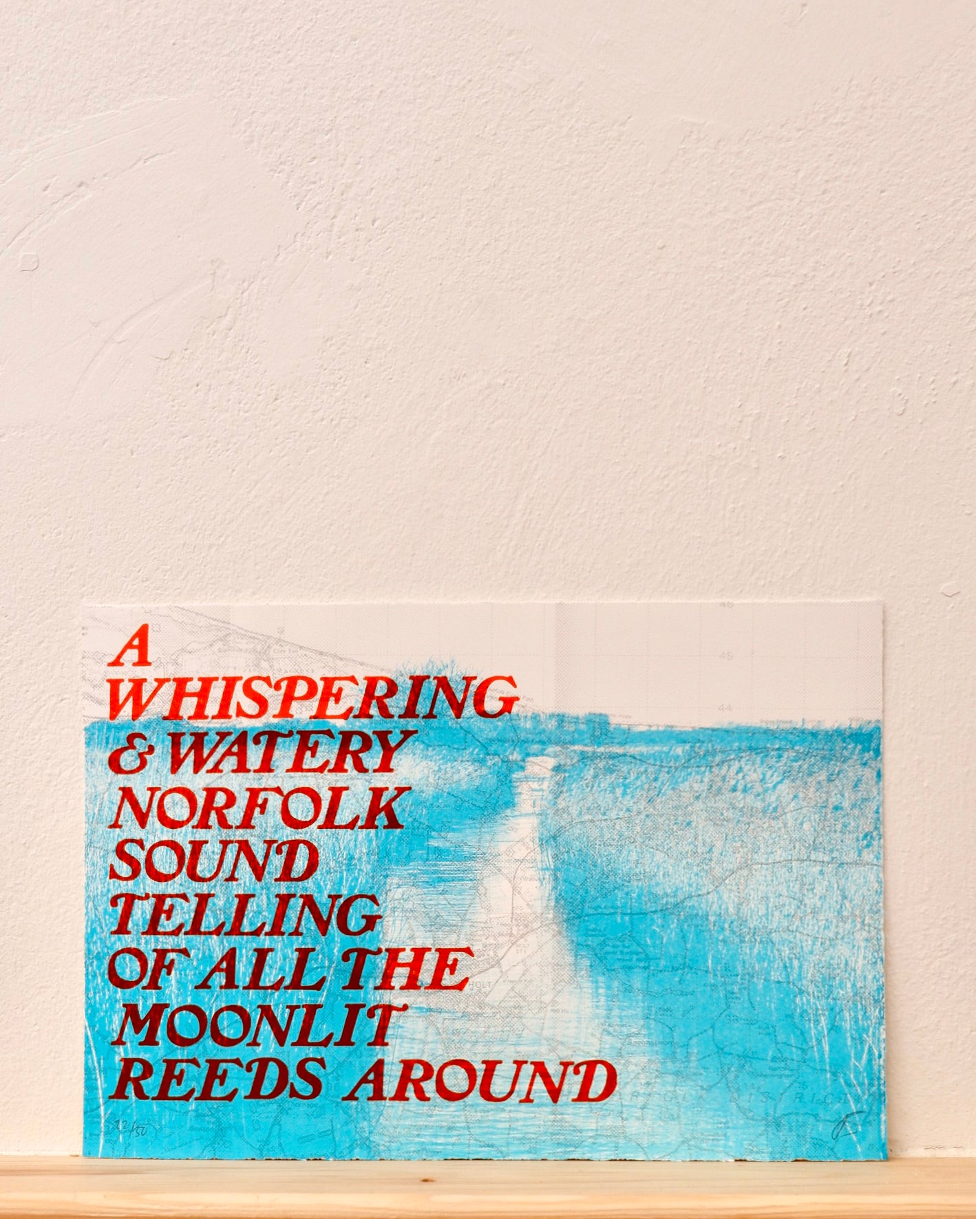 Jo Stafford Whispering Watery Norfolk Sound  - 3 colour print
