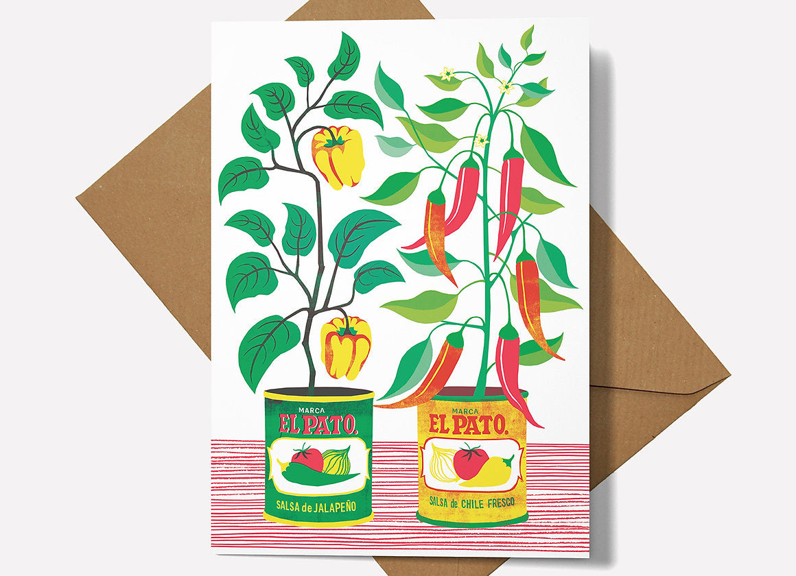 Chilli Peppers Greetings Card