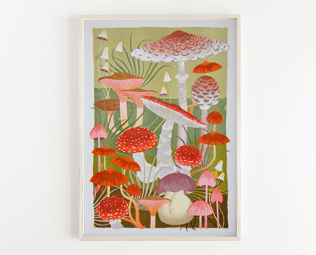 Fungi A3 Risograph Print