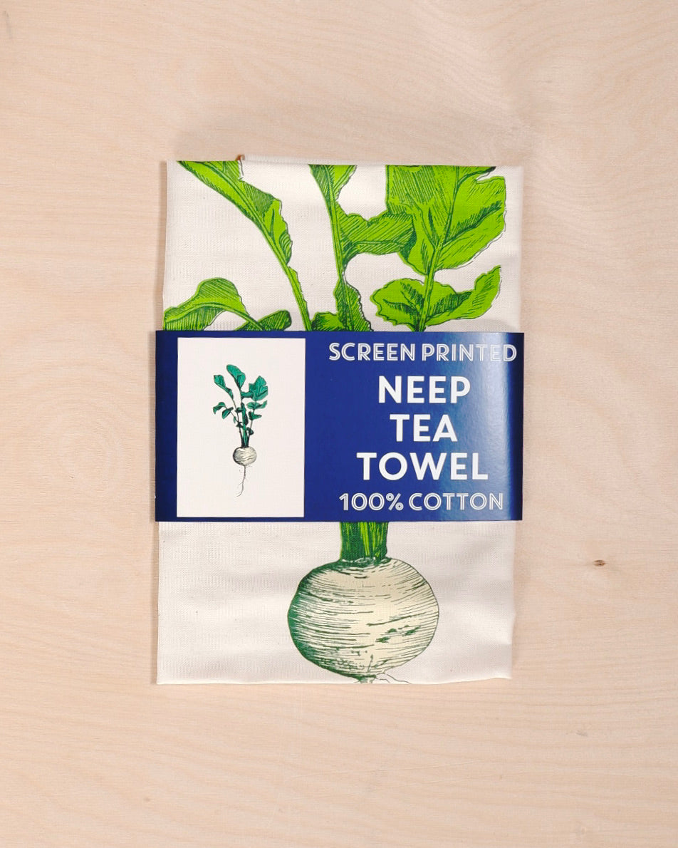 lottie day tea towel kitchenware homeware neep vegetable cotton screen printed design
