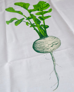 lottie day tea towel kitchenware homeware neep vegetable cotton screen printed design