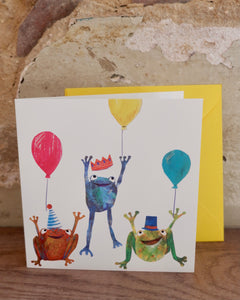 kate read illustrations animal cartoons greetings card  party frogs