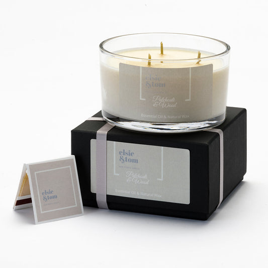 Patchouli and Wood luxury scented candle 430g