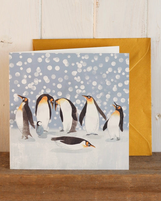 kate read greetings card christmas seasonal cards penguins snowflakes