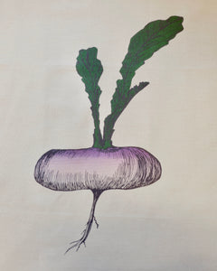 lottie day tea towel kitchenware homeware leek vegetable cotton screen printed design